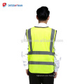 La más nueva venta naranja 100% poliéster chaleco de seguridad protege la chaqueta reflectante alta visibilidad chaleco reflectante con bolsillos